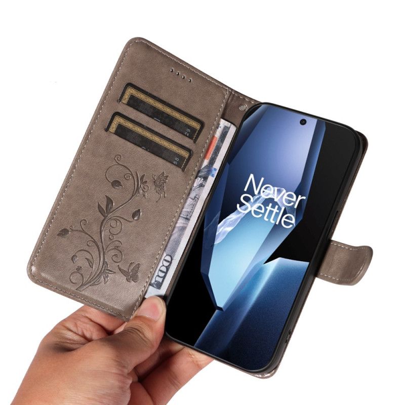 Flip Cover Oneplus 13r Blomstermønstret Rem