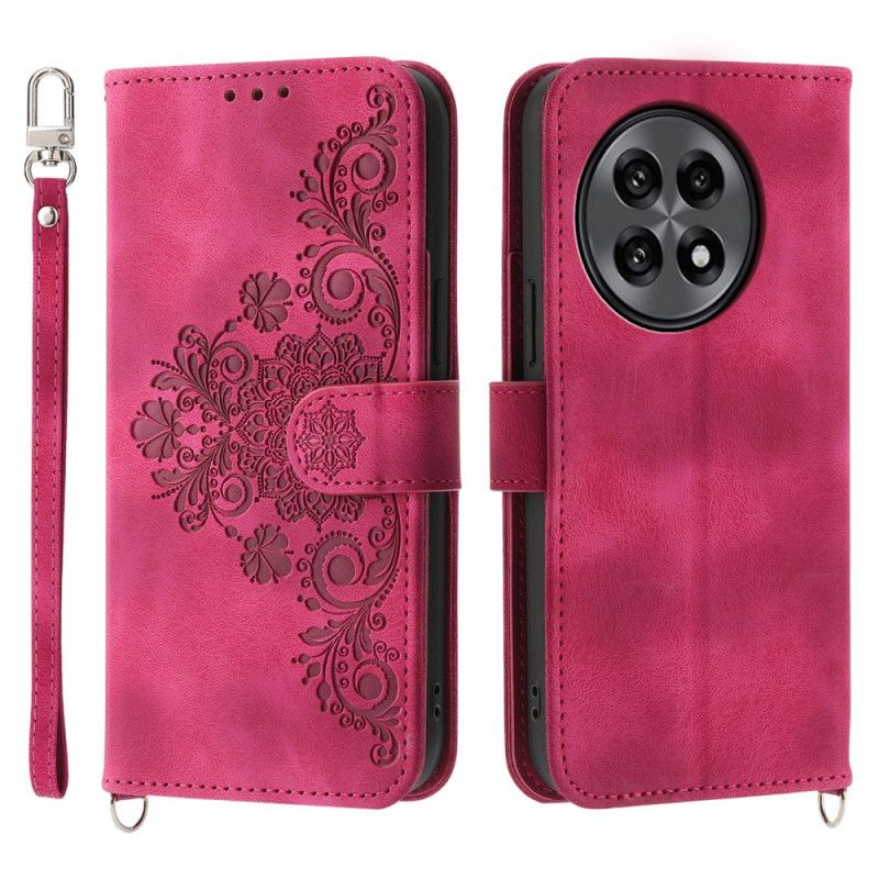 Flip Cover Oneplus 13r Ruskindsblondereffekt Med Rem Og Skulderrem