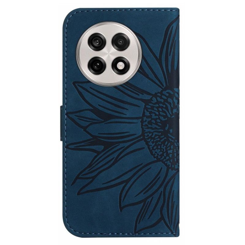 Flip Cover Oneplus 13r Solsikkemønstret Skulderrem