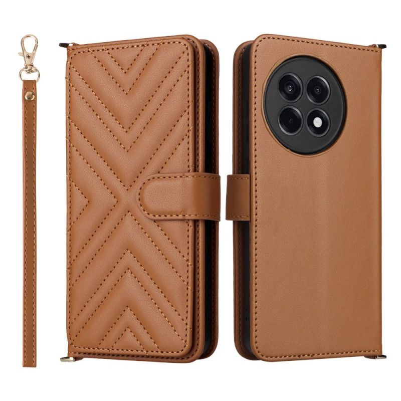 Flip Cover Oneplus 13r Stilfuld Med Rem Og Skulderrem