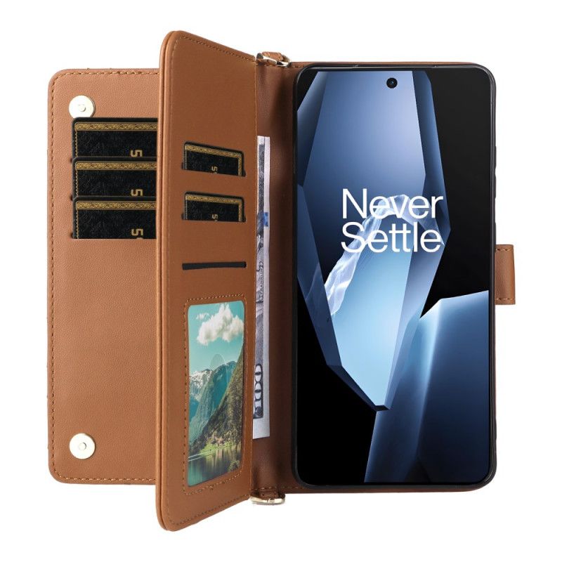 Flip Cover Oneplus 13r Stilfuld Med Rem Og Skulderrem