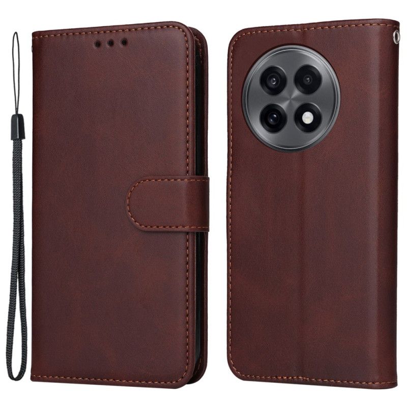 Læder Cover Oneplus 13r Almindelig Læderrem