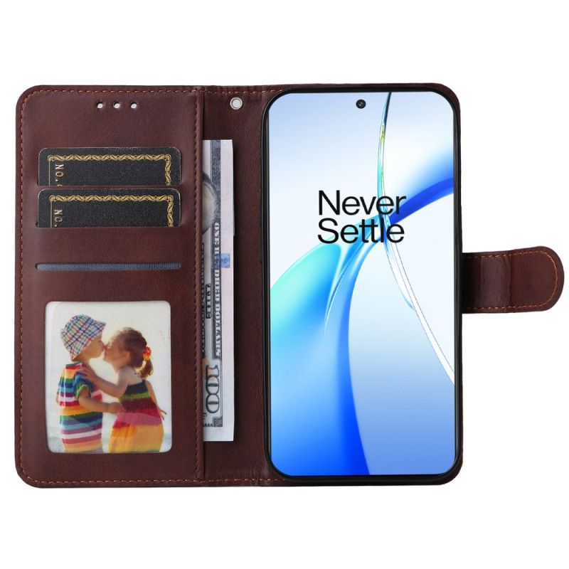 Læder Cover Oneplus 13r Almindelig Læderrem
