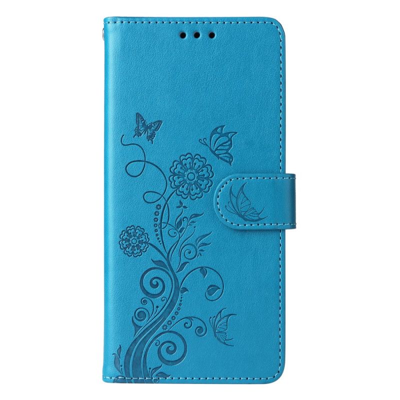 Læder Cover Oneplus 13r Telefon Etui Blomsterprint
