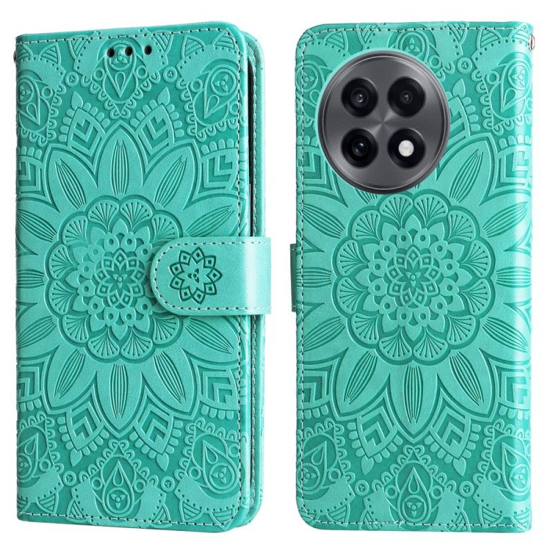 Læder Cover Oneplus 13r Telefon Etui Solsikke