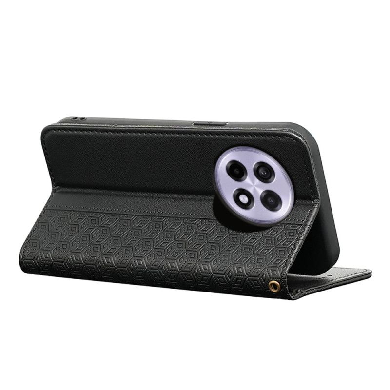 Læder Cover Oneplus 13r Telefon Etui Ternet Mønsterrem