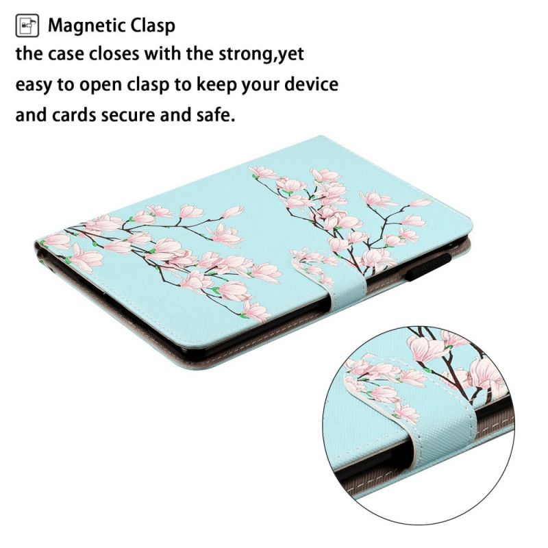 Flip Cover Læder for Samsung Galaxy Tab A 8" (2019) Blomstrende Gren