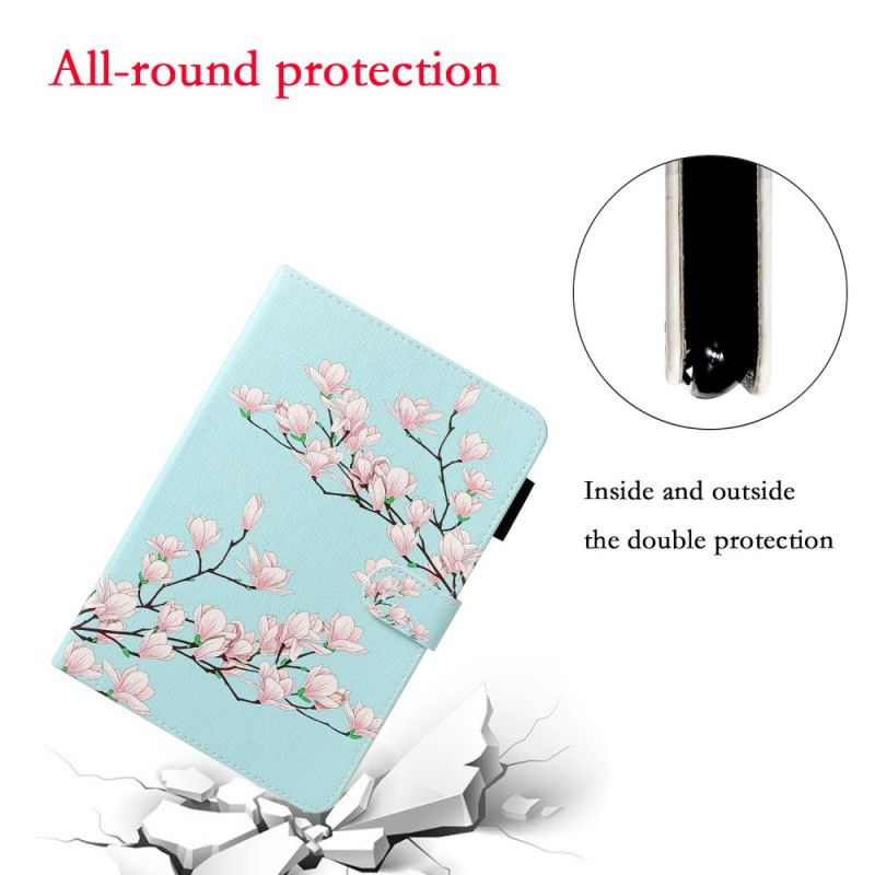 Flip Cover Læder for Samsung Galaxy Tab A 8" (2019) Blomstrende Gren