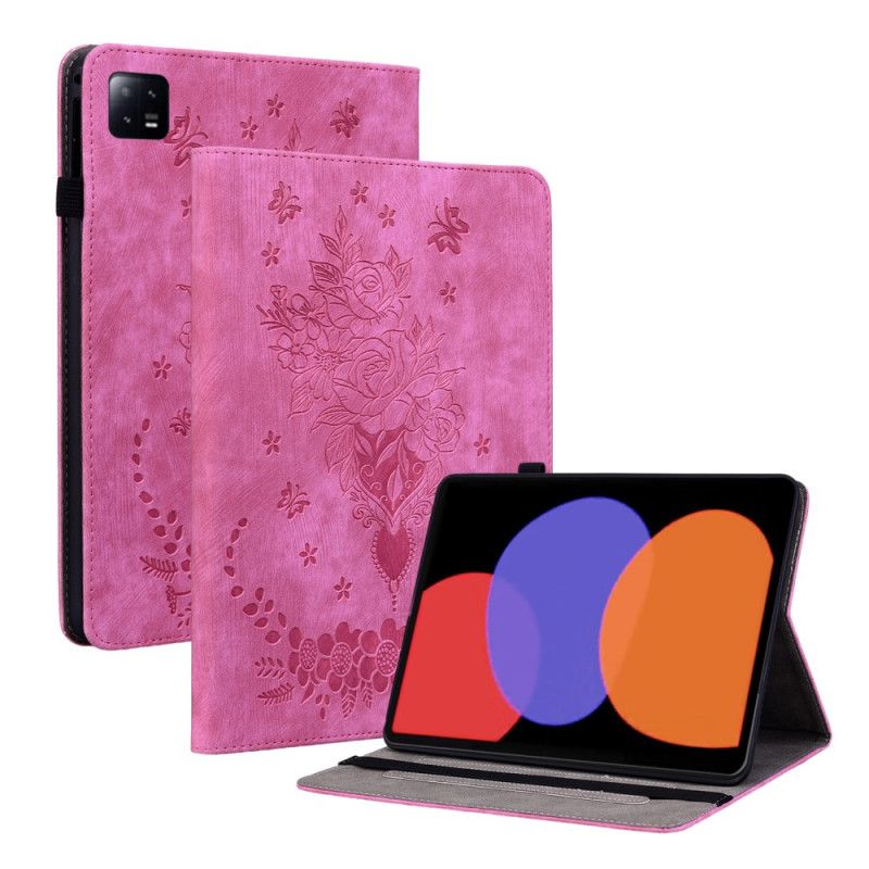 Etui Xiaomi Pad 6 Pro Pink Lædereffekt