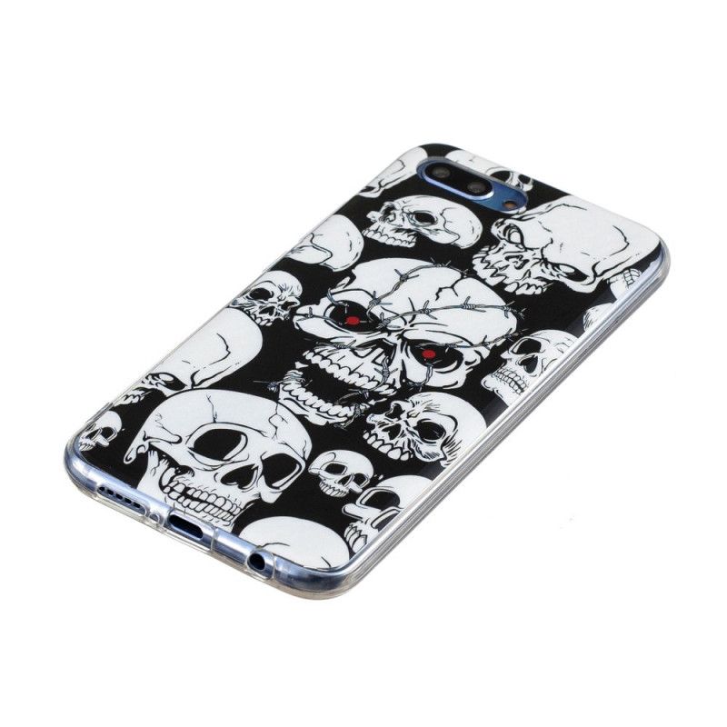 Cover Honor 10 Mobilcover Fluorescerende Kranier Med Opmærksomhed
