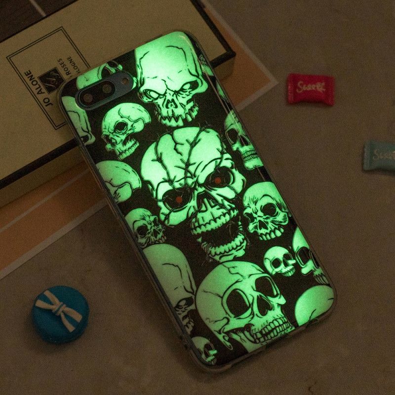 Cover Honor 10 Mobilcover Fluorescerende Kranier Med Opmærksomhed