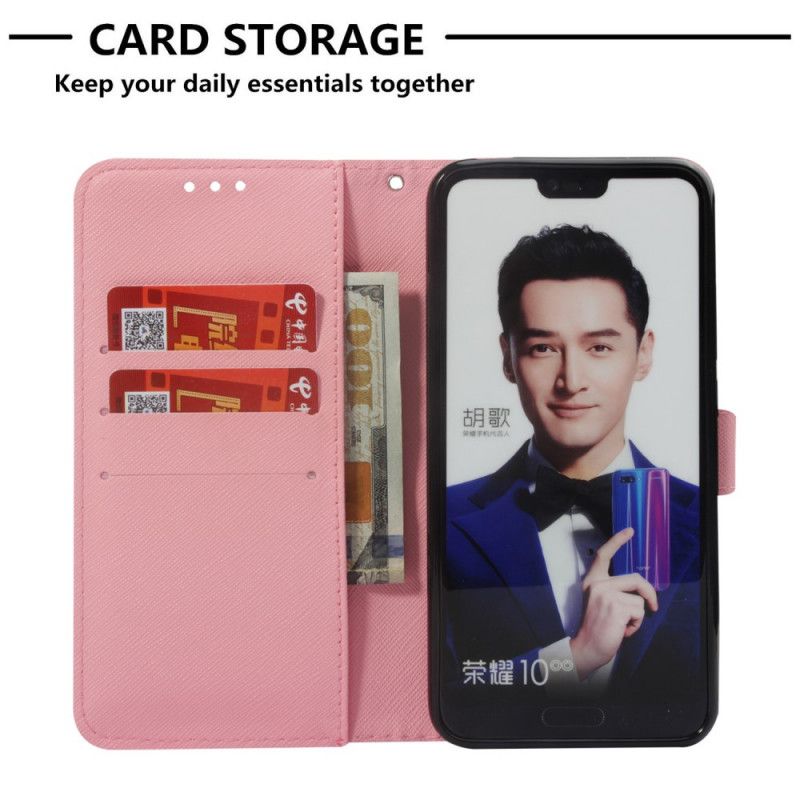 Flip Cover Honor 10 Mobilcover Akvarelvalmue