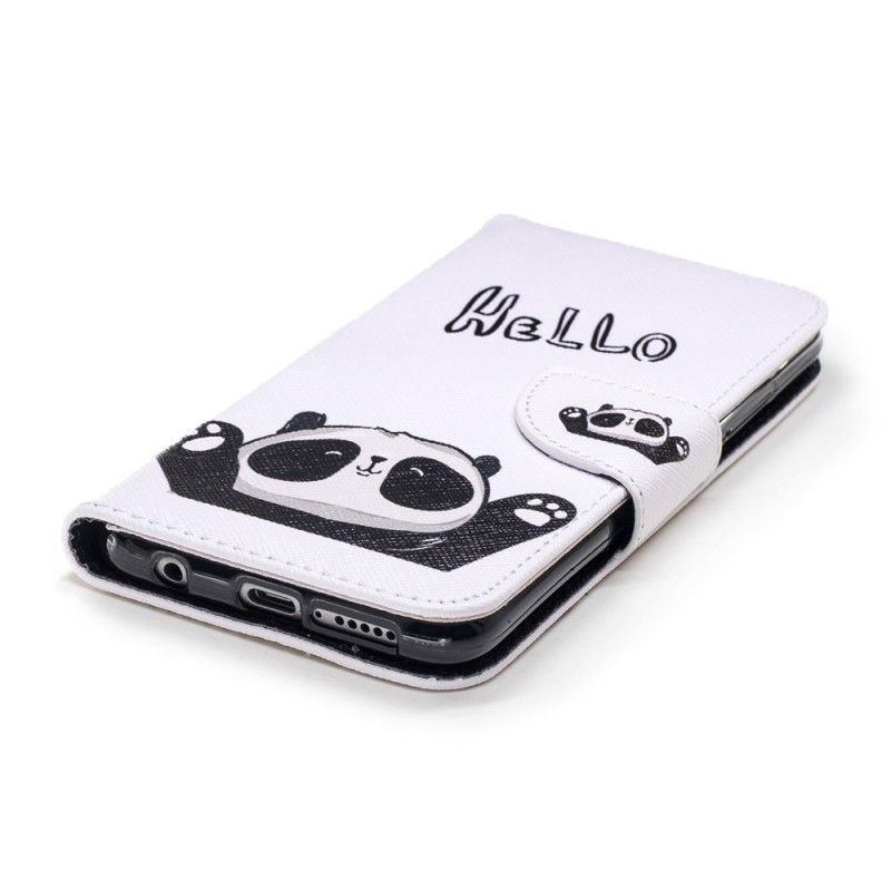 Flip Cover Honor 10 Mobilcover Panda Print Hej