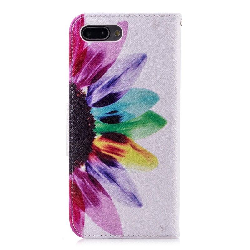 Flip Cover Læder for Honor 10 Akvarelblomst
