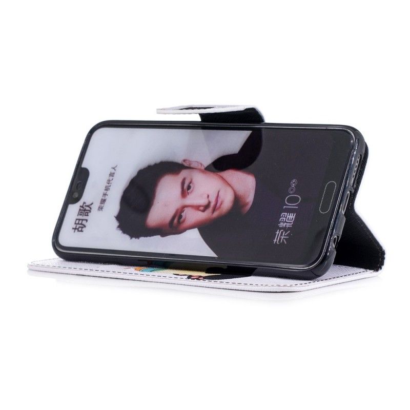 Flip Cover Læder for Honor 10 Baby Panda