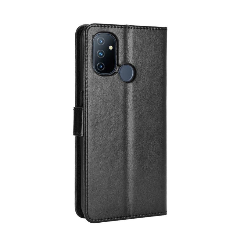 Flip Cover Læder for OnePlus Nord N100 Sort Prangende Kunstlæder