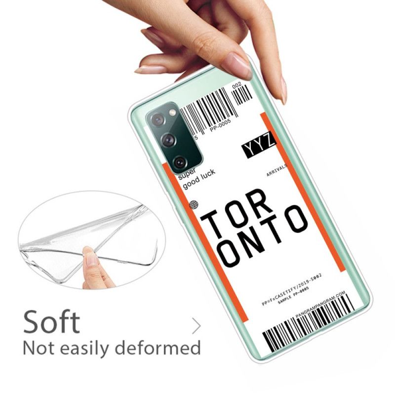 Cover for Samsung Galaxy S20 FE Boardingkort Til Toronto