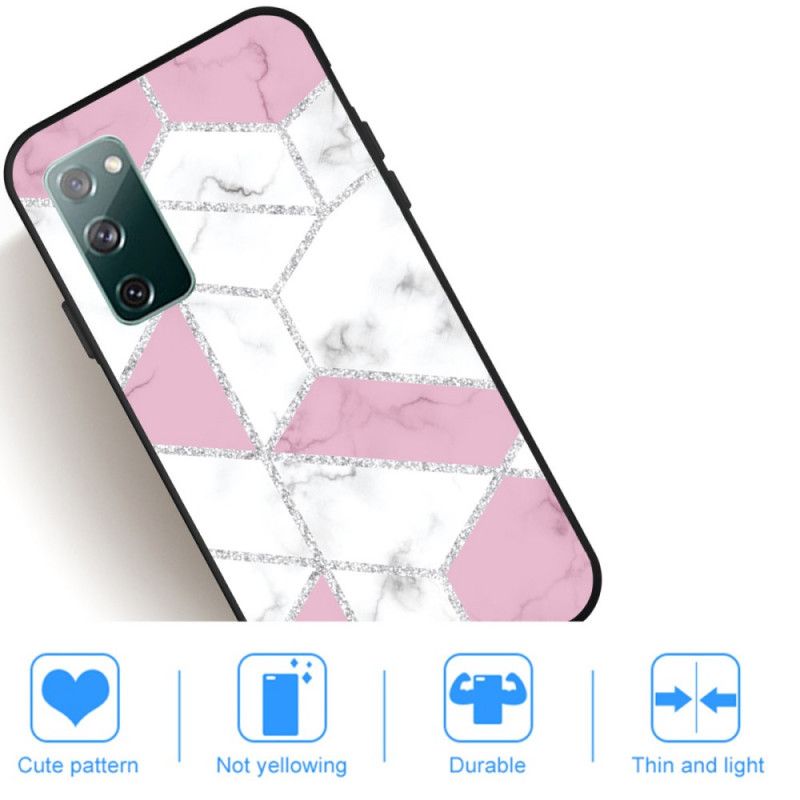Cover for Samsung Galaxy S20 FE Hvid Marmorglitter