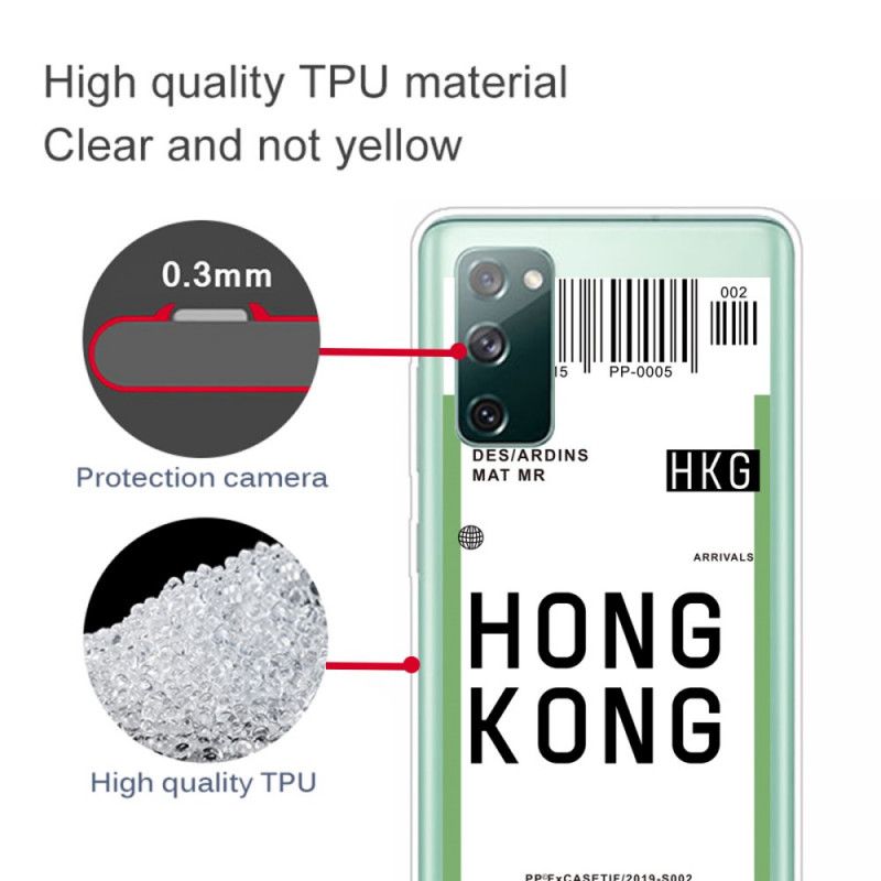 Cover Samsung Galaxy S20 FE Boardingkort Til Hong Kong Original