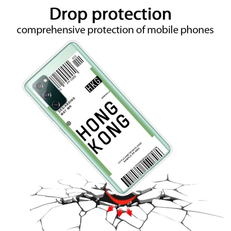 Cover Samsung Galaxy S20 FE Boardingkort Til Hong Kong Original