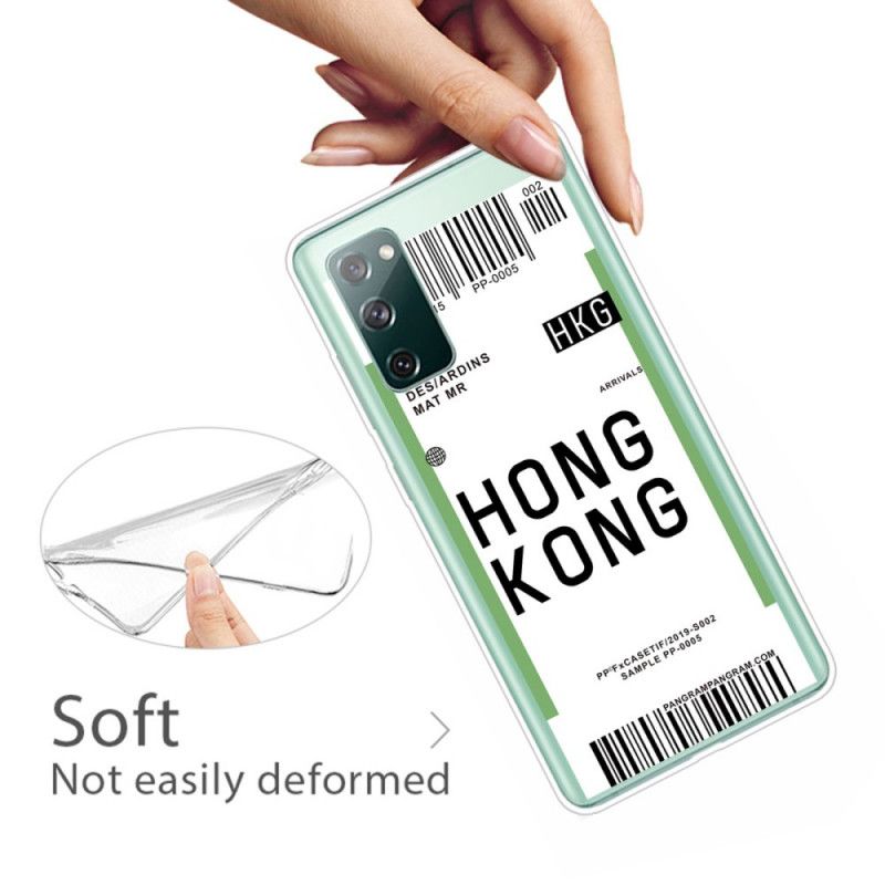 Cover Samsung Galaxy S20 FE Boardingkort Til Hong Kong Original