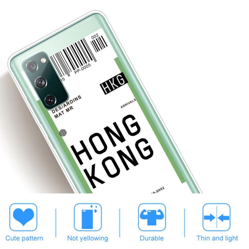 Cover Samsung Galaxy S20 FE Boardingkort Til Hong Kong Original