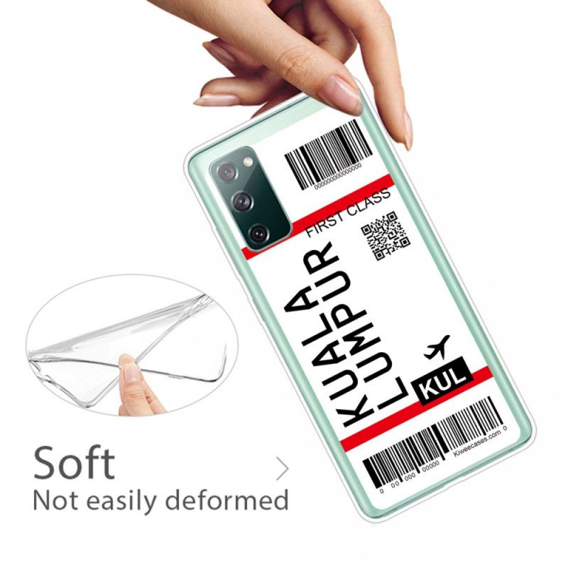 Cover Samsung Galaxy S20 FE Boardingkort Til Kuala Lumpur Beskyttelse