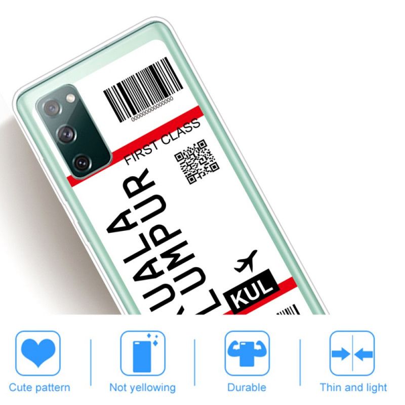 Cover Samsung Galaxy S20 FE Boardingkort Til Kuala Lumpur Beskyttelse