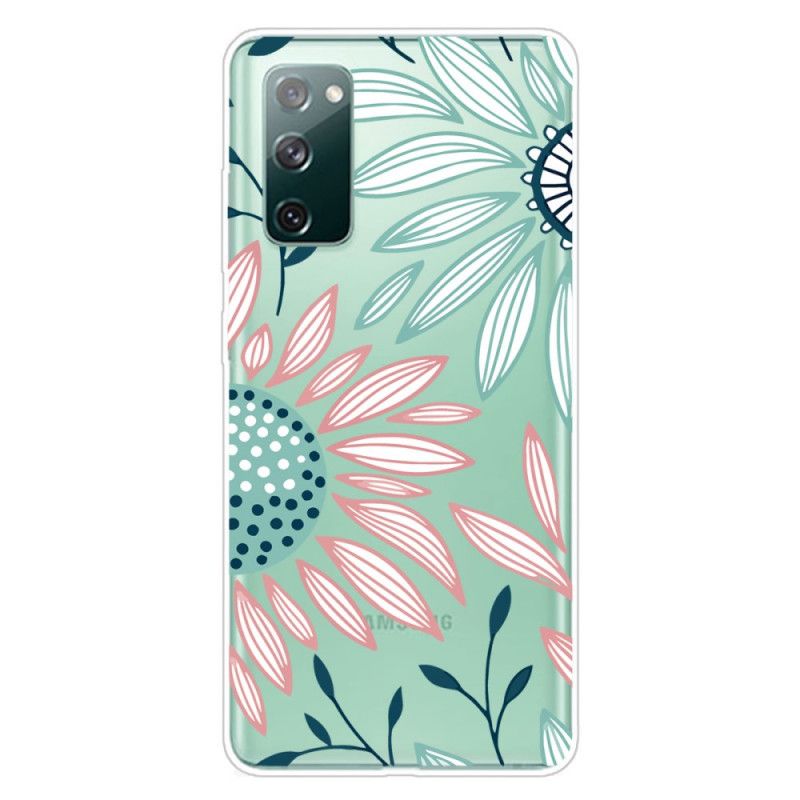 Cover Samsung Galaxy S20 FE Gennemsigtig En Blomst Original