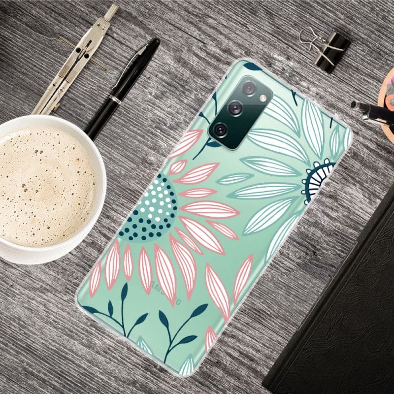 Cover Samsung Galaxy S20 FE Gennemsigtig En Blomst Original