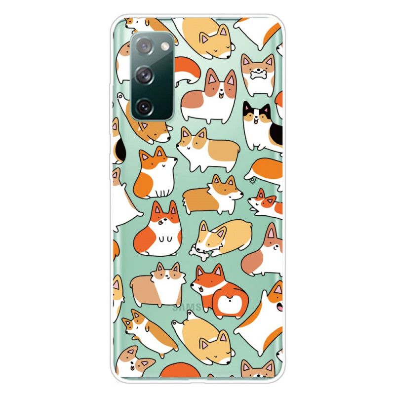 Cover Samsung Galaxy S20 FE Gennemsigtige Flere Hunde