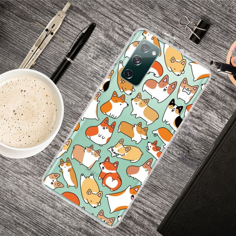 Cover Samsung Galaxy S20 FE Gennemsigtige Flere Hunde