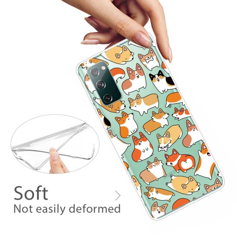 Cover Samsung Galaxy S20 FE Gennemsigtige Flere Hunde
