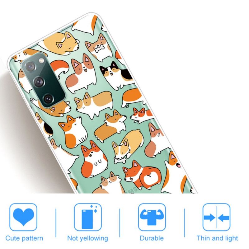 Cover Samsung Galaxy S20 FE Gennemsigtige Flere Hunde