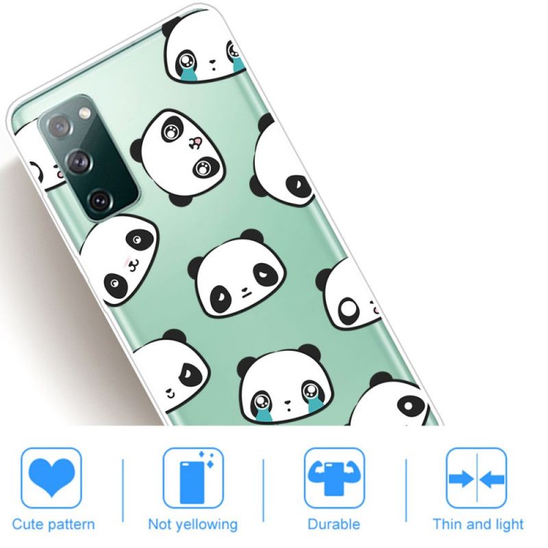 Cover Samsung Galaxy S20 FE Gennemsigtige Sentimentale Pandaer