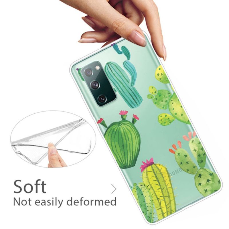 Cover Samsung Galaxy S20 FE Mobilcover Akvarellkaktus