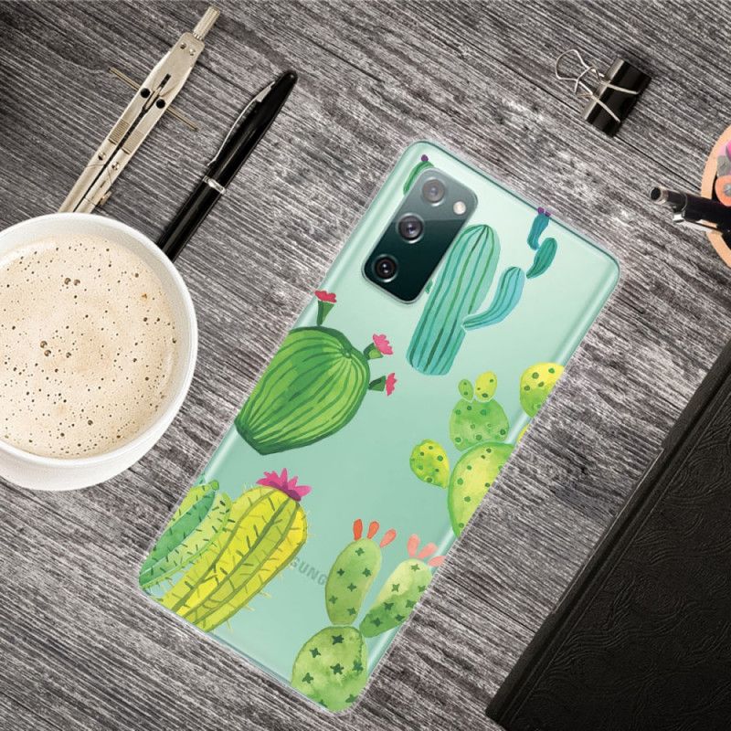 Cover Samsung Galaxy S20 FE Mobilcover Akvarellkaktus