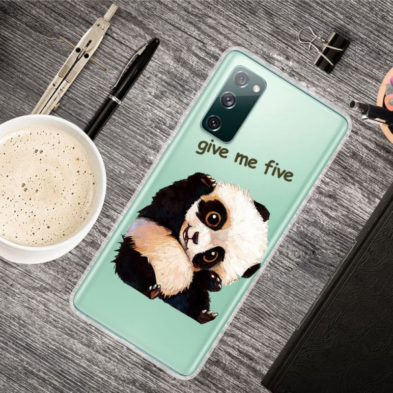 Cover Samsung Galaxy S20 FE Mobilcover Gennemsigtig Panda. Giv Mig Fem