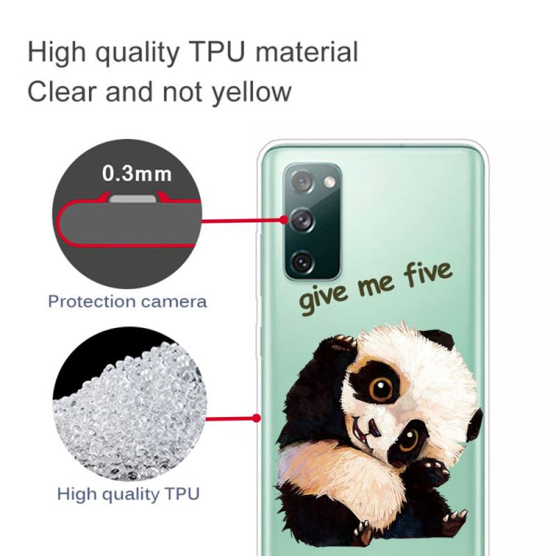 Cover Samsung Galaxy S20 FE Mobilcover Gennemsigtig Panda. Giv Mig Fem