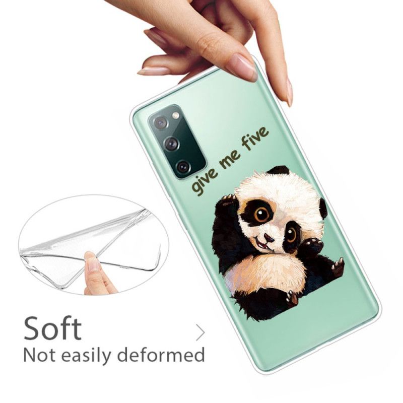 Cover Samsung Galaxy S20 FE Mobilcover Gennemsigtig Panda. Giv Mig Fem