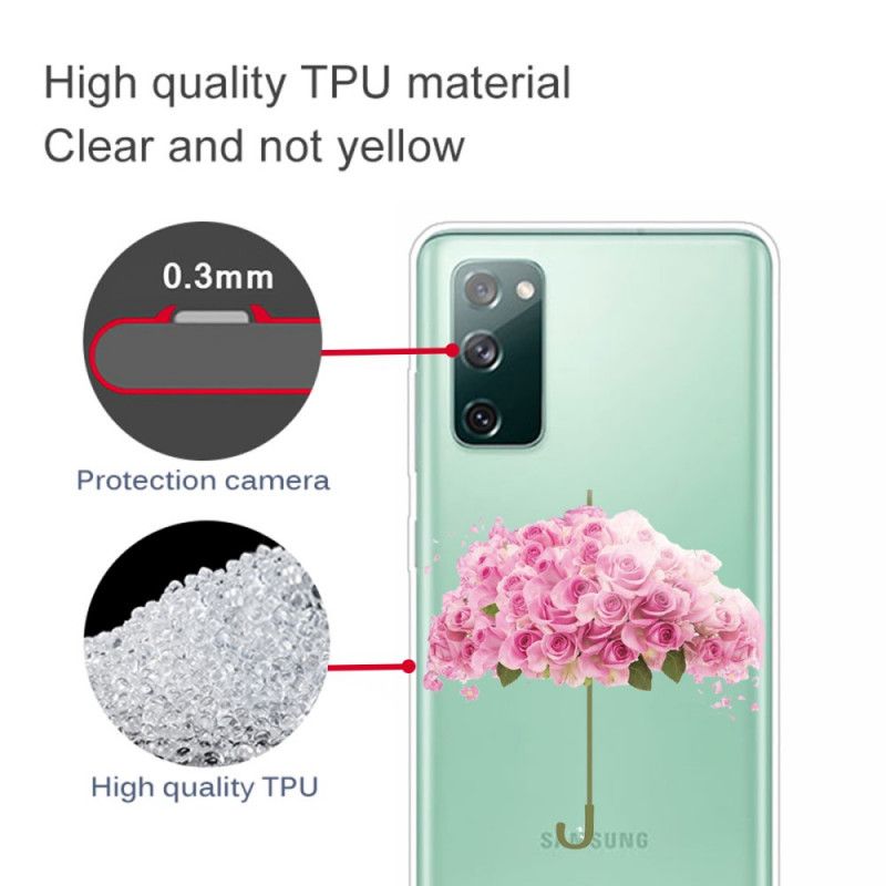 Cover Samsung Galaxy S20 FE Mobilcover Paraply I Roser