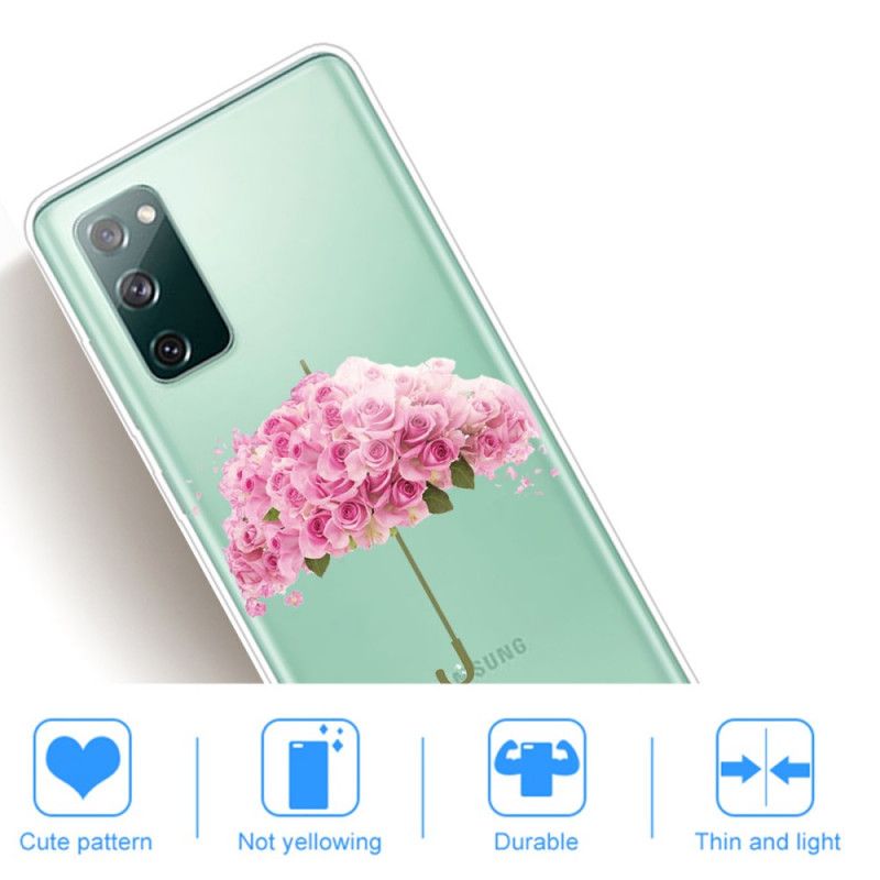 Cover Samsung Galaxy S20 FE Mobilcover Paraply I Roser