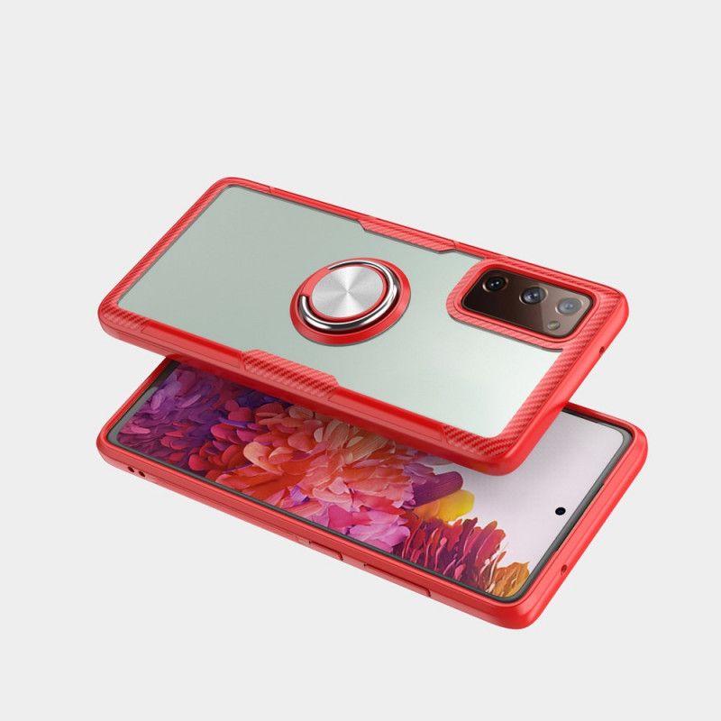 Cover Samsung Galaxy S20 FE Sort Gennemsigtig Ring Og Kulstof