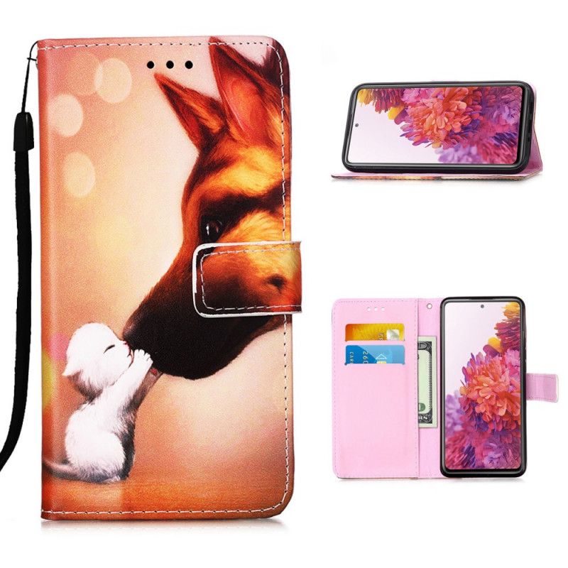 Flip Cover Læder for Samsung Galaxy S20 FE Ven Af Katten Ernest