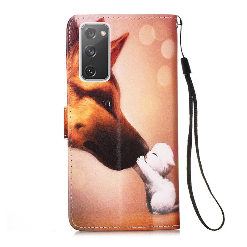 Flip Cover Læder for Samsung Galaxy S20 FE Ven Af Katten Ernest