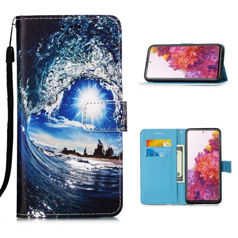 Flip Cover Læder Samsung Galaxy S20 FE Elsker Bølgen Beskyttelse