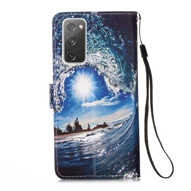 Flip Cover Læder Samsung Galaxy S20 FE Elsker Bølgen Beskyttelse