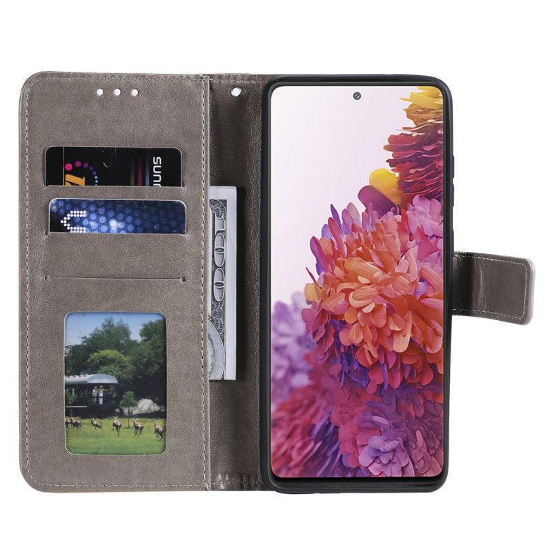 Flip Cover Læder Samsung Galaxy S20 FE Grå Solmandala