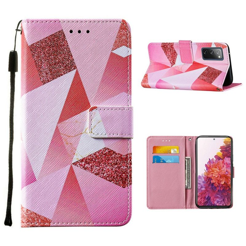 Flip Cover Samsung Galaxy S20 FE Mobilcover Lyserød Grafik