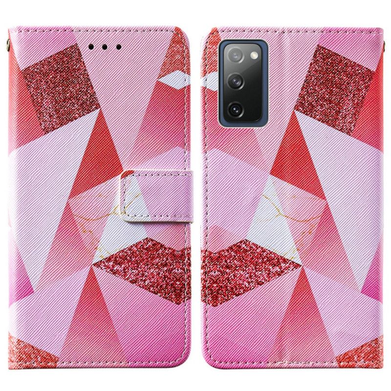 Flip Cover Samsung Galaxy S20 FE Mobilcover Lyserød Grafik